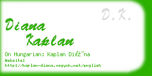 diana kaplan business card